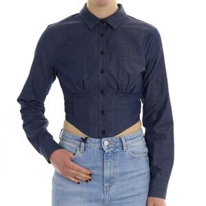 CAMICIA IN DENIM BLU